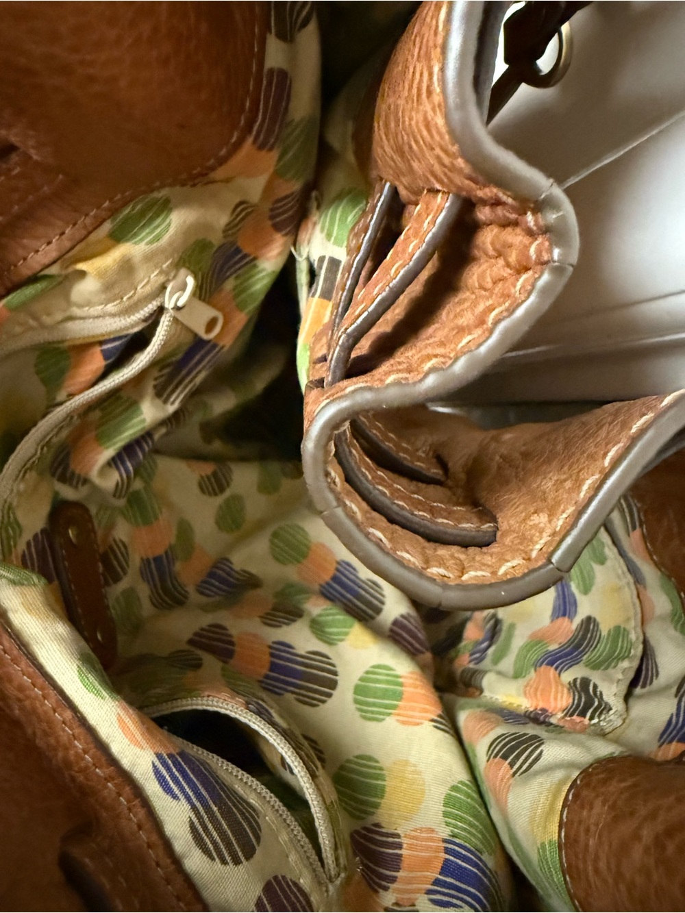 Fossil Tan Leather Bucket Bag - Picture 5 of 9